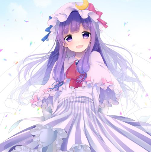 Cute anime girls with purple hair