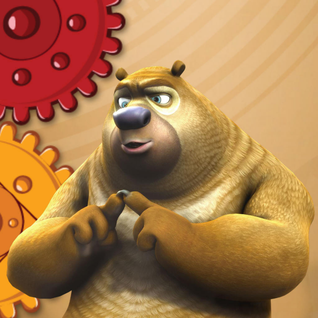 熊二吃蜂蜜简笔画