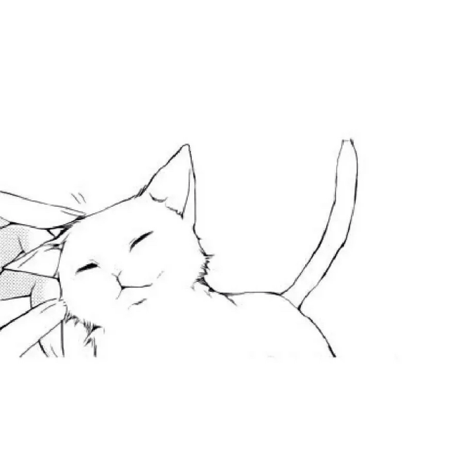 Рука гладит кота рисунок